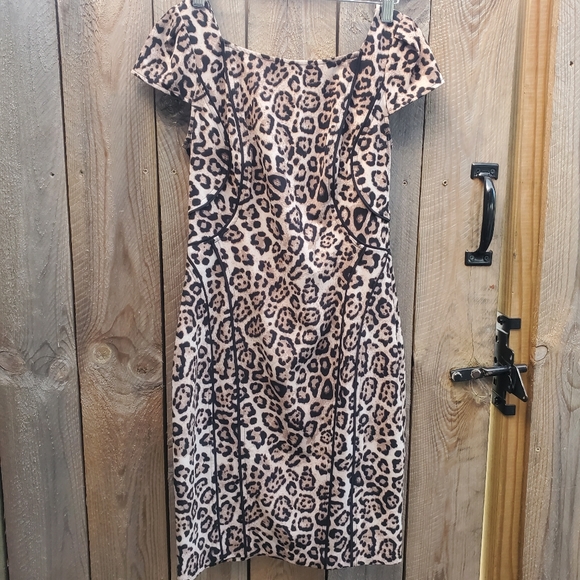 Victoria's Secret Dresses & Skirts - Victoria's Secret Cap Sleeve Leopard Print Dress Women's Size 4 EUC
